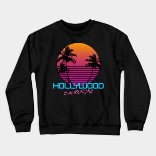 Hollywood California Retro 80s Crewneck Sweatshirt